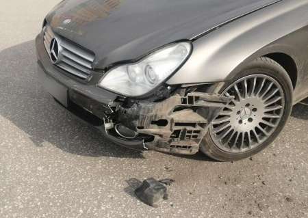 На Солотчинском шоссе Mercedes столкнулся с Ravon R4, пострадал ребёнок